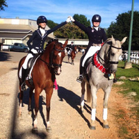 Lang (right) celebrating in Raleigh with her friend, Liliana Nabhan